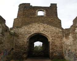 The church now lies in ruins, following a collapse The church now lies in ruins, following a collapsed roof, vandalism and neglect over time. The presence of on-site wardens has helped in the preventio